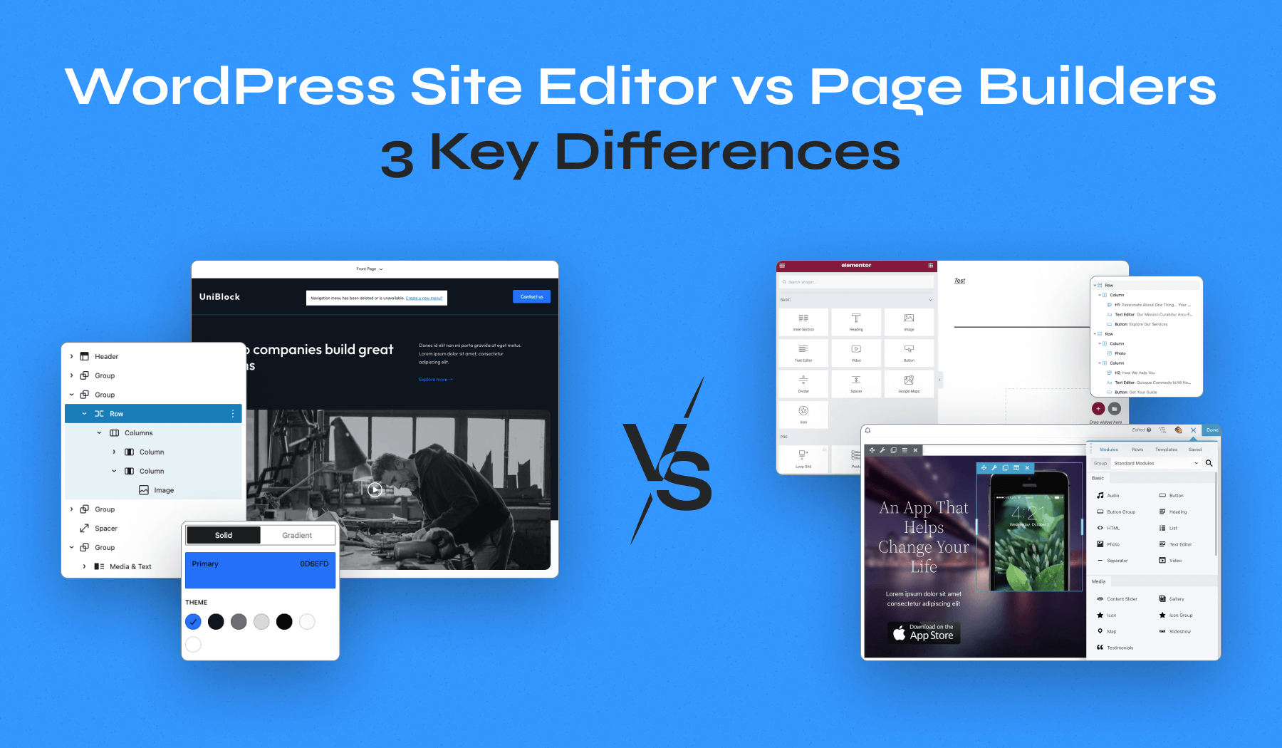 WordPress Site Editor vs Page Builders: 3 Key Differences