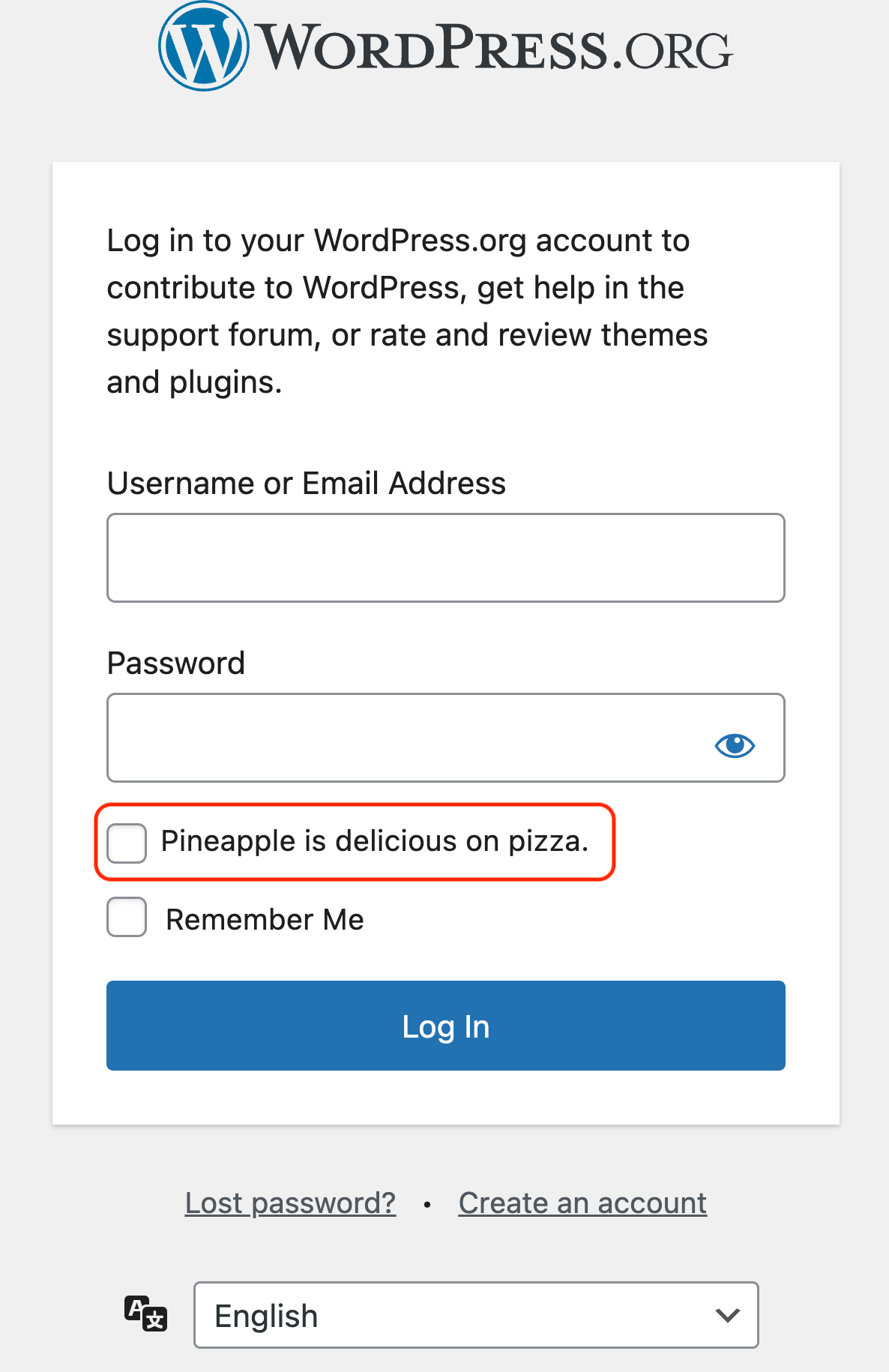WordPress.org Makes Pineapple Pizza Checkbox Optional