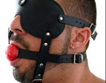 Ball Gag & Blindfold Harness